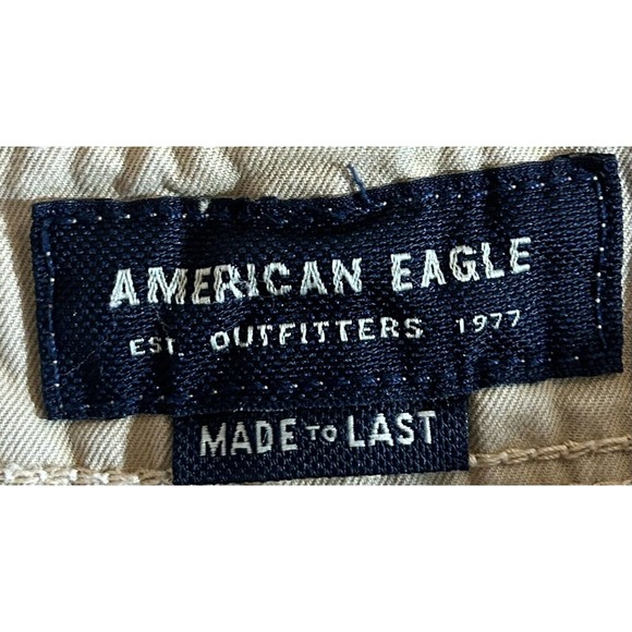 American Eagle Pants Mens 29X32 Tan Actual 29X30 Original Straight Made to Last - Picture 9 of 13